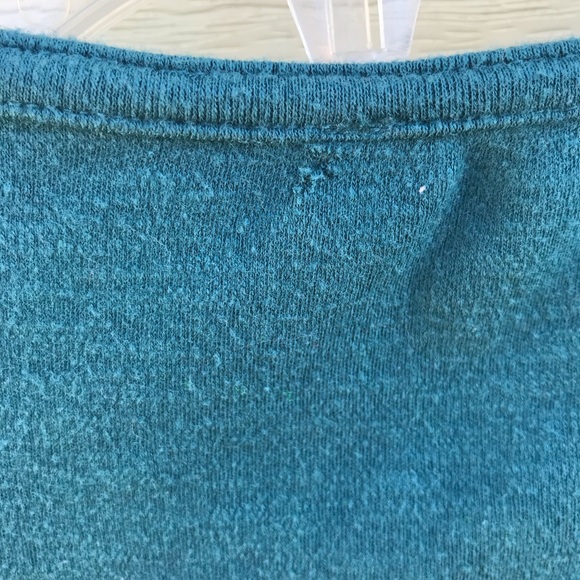 Free People Lucky Lace up Long Sleeve Top Turquois - Picture 7 of 7